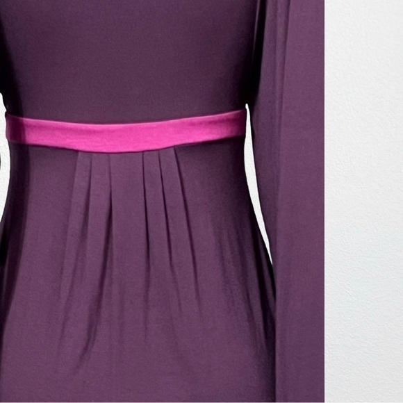 New Ella Moss Jersey Knit Dress SZ XS Purple + Fuchsia - Picture 7 of 12